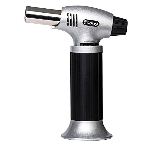 aimdonr Kuli narische torches Chef Cuisine Briquet Butane –, rechargeable, Briquet Flamme réglable avec verrou de sécurité pour DIY, crème, brûlée, barbecue et ptisserie, (Butane Non Inclus)