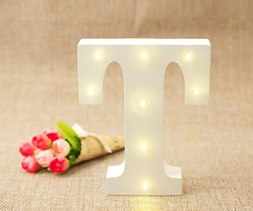 26 Letters Romantic mood Alphabet A-Z & Love timber battery operated LED light sign Night LED Lamp Wall Decoration For Children Bedroom Wedding Decor (T)