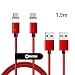Produktbild NetDot Gen7 Type-C Magnetisches Schnelles Aufladen und Datensynchronisationskabel kompatibel mit USB-C Smartphone(1.5M / 2 Pack rot)
