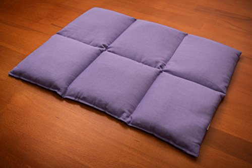 Traubenkernkissen groß 40x30 | 6-Kammer | flieder | Wärmekissen Körnerkissen