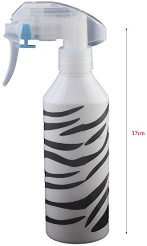 Salon Kunststoff-Sprühflasche mit Pumpgriff Zerstäuber, 200ml Fassungsvermögen, Zebrastreifen-Muster (1er Packung) - 2