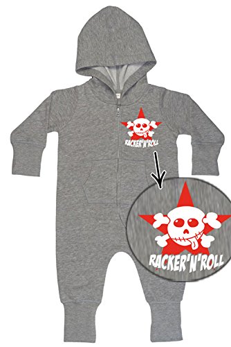FRIENDLY-N-ROLL ROCKO STAR Baby All-In-ONE Sweatsuit grey -  Grey - 3 Years