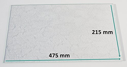 Khlschrank Einlegeboden / Glasplatte / Gemsefach  Strukturglas 4 mm dick  475 mm x 215 mm - Direkt vom Glasereifachbetrieb!!!