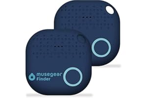 Musegear Key Finder with Bluetooth App – Version 2 – Keyfinder Loud for Mobile Phone in Blue – GPS Location/Coupling – Key Finder