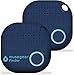 Price comparison product image musegear® app key finder - dark blue - 2 pack, NEW VERSION 2-3x louder - find keys, smartphone, remote control - Smartphone Bluetooth GPS coupling