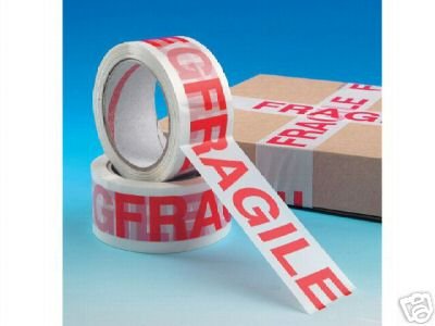 1 x ROLL FRAGILE PACKING TAPE,66m x 50mm
