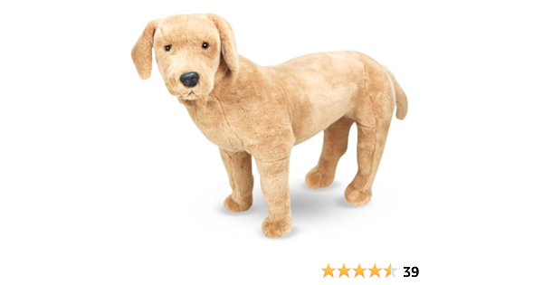 stuffed yellow lab