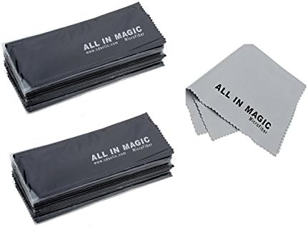 (30 Pack) All In Magic® Premium Microfiber Cleaning Cloths - For Tablet, Cell Phone, Laptop, LCD TV Screens and Any Other Delicate Surface (Colour : 29 black +1 Grey - 6 x 7'' / 15x18 cm)