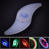 E-PRANCE Hot sale Double faced bicycle spoke light wind fire wheels silica gel spoke light steel wire lamp mountain bike wheel light,blue