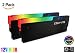 Produktbild EASYDIY easydiy12 V RGB RAM Kühler DDR Kühlkörper für Heimwerker PC Spiel Overclocking Mod DDR3 DDR4 (Kompatibel mit ASUS Aura Sync, MSI Mystic Licht Sync, ASRock polychromem) – Black-2 Pack