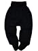 Baby Girls Boys Leggings Trousers With Feet 100% Cotton Jersey (62cm (0-3 Months), Black)