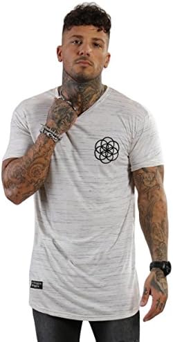 Mens Scar Tissue Curved Hem Stylish Trendy Designer Short Sleeve T Shirt Tee Top 11 Various Styles & Colours