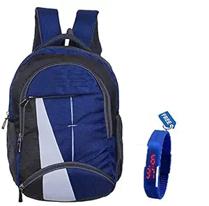 BLUTECH Blue Stylish New Casual Backpack | Laptop Bag | College Bag | School Bag Fast Selling+LED Blue