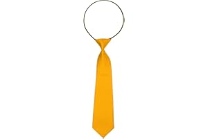 Oblique Unique® Children's Tie with Flexible Elastic Band for Boys Boys Yellow, yellow, One Size