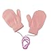 CTM Toddler Stretch Mittens on a String, Light Pink