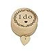 Produktbild Amosfun Holz Ring Box I Do Ringkissen mit Herzen Holzscheiben Runde Vintage Ehering Box Schmuck Aufbewahrungsbox für Hochzeit Geschenk Dekorationen
