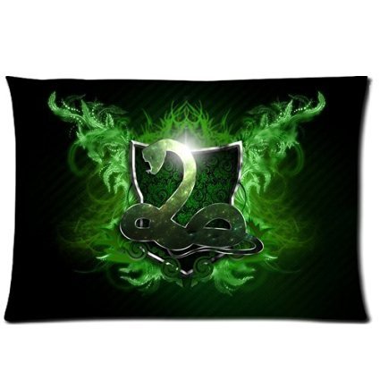 hey-boss-Harry-Potter-Slytherin-Logo-Custom-bedruckt-Kissen-Reiverschluss-Kissenbezge-508-x-762-cm-Zwei-Seiten