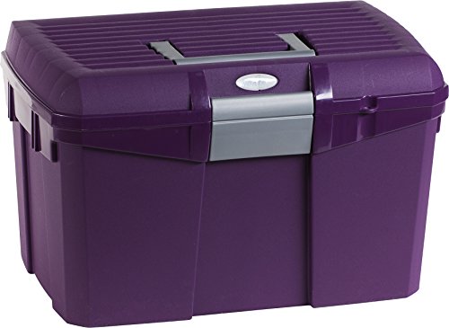 Norton Coffre de pansage violet/gris - Dimensions L 40 x l 27,5 x h 24,5 cm