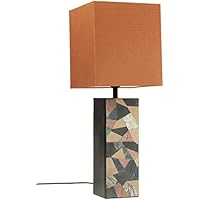 Kare Lámpara de Mesa, Naranja, 22 x 22 x 58 cm
