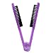 Generic Folding V Hair Straighten Comb Brush Salon Hairdressing Styling Tool Purple RS.295.00
