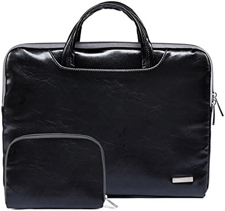YANX PU 11.6/13.3/15.6 Inch Slim Lightweight Briefcase Laptop Carrying Case Protector Bag Sleeve , black , 13.3 inches