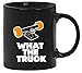 Produktbild What The Truck, Skateboard Longboard Kaffee Becher mit Motiv bedruckte Tasse Mug Kaffeebecher, Größe: onesize,Schwarz