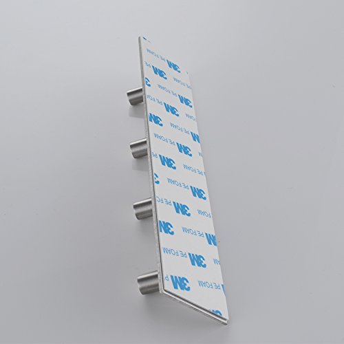 KES Selbstklebende Schlüssel Haken Hakenleiste/Schiene, SUS304 Edelstahl Gebürstet 4-Haken, A7063H4 - 9