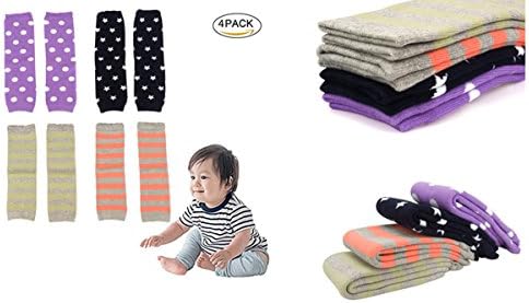 4 Pack Little Walk Baby Knee Socks Toddler Knee Socks Thickness Leg Warmers