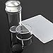 Demarkt Transparent Silicone DIY Nail Art Stamper Scraper Cap Stamping Manicure Print Tool Set of 2