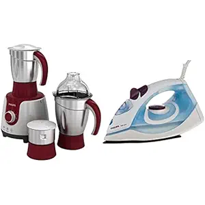 Philips HL 7720 750-Watt Mixer Grinder + Philips GC1905 1440-Watt Steam Iron