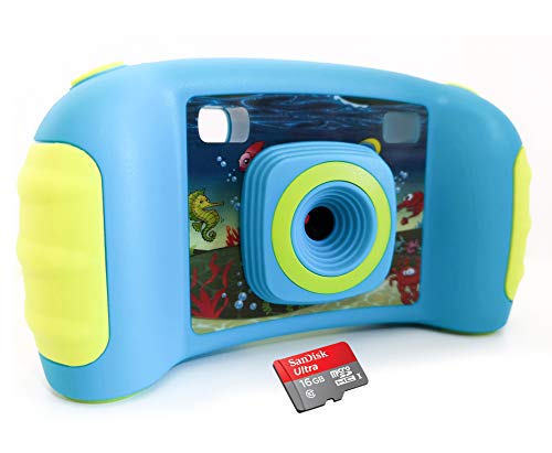 Preisvergleich Produktbild Vetté Kinderkamera mit 16GB MicroSD Speicherkarte - Multifunktionale Kinderkamera - 2 Fach Digitalzoom, 5MP, 720P HD Videofunktion, 1.8 TFT LCD Bildschirm - Das Beste Kindergeschenk (Blau)