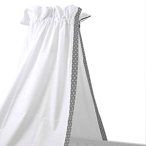 Sugarapple Baby Betthimmel (35 Farben wählbar) für Babybetten oder Kinderbetten 150 cm Höhe x 200 cm Länge, Babybett Babyhimmel Vorhang aus 100% Baumwolle