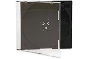 DRAGON TRADING DragonTrading® Custodia Slimline Jewel per 1 CD o DVD, 5,2 mm, porta CD nero, confezione da 25 pezzi