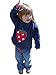 FHA04N CozyBear Navy Fleece Hoody Top with Large Strawberry - age 2 to 3 years