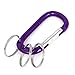 Produktbild DealMux Aluminium Rucksack gefedert Tor Karabinerhaken 3 Split-Ring Keychain Halter Lila