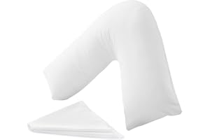 MH Traders Luxury Support V Pillow with Pillowcase. Orthopedic Support Pillow for Neck, Back & Shoulder Maternity & Pregnancy Pillow V Pillows with Microfiber Filling & Machine Washable