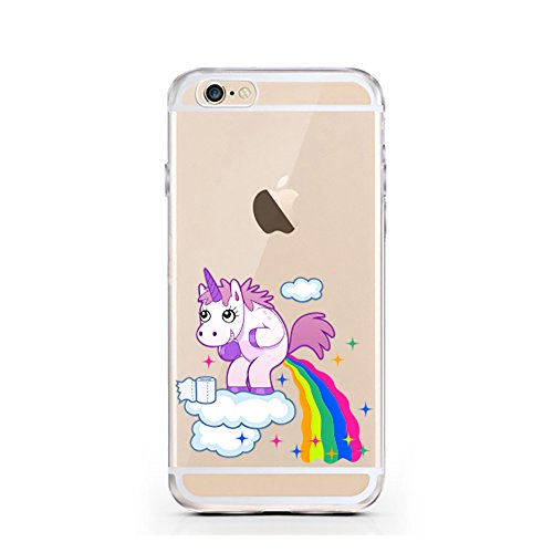 Iphone 5 5S SE Caso por licaso   para el patr  n de Iphone 5 Unicornio Nube Arco Iris TPU de silicona ultra-delgada proteger su Iphone 5 es elegante y cubierta regalo de coches