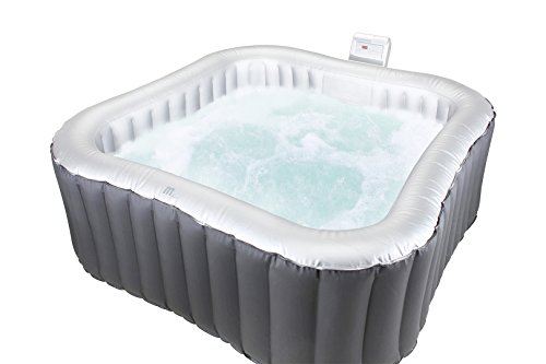 Miweba MSpa aufblasbarer Whirlpool M-019LS 4+2 Personen 185×185 rechteckig inklusive Abdeckhaube und Isolierende Bodenmatte - 2