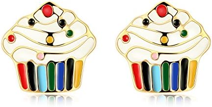 Cute Ice-cream Rainbow Dangle Earring Birthday Christmas Gift For Kids Girl Daughter