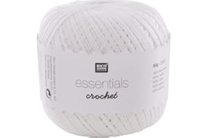 Rico Design Essentials Crochet, 100% Coton, Blanc