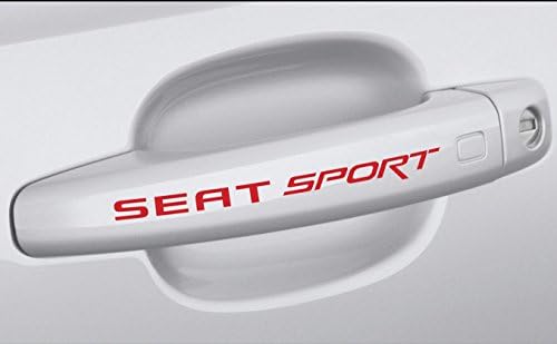 4STK Seat Sport Door Handles Sticker Sticker Decal 12 x 1.4 cm The Creat FR R TD ST Car Car Ibiza Leon Altea Rayon Emblem Logo