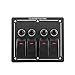 Produktbild Qiilu 3Pin 4 Gang 12 V 24 V LED Wasserdichte Wippschalter Panel Schutzschalter Für Auto RV Marine Boot