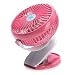 Produktbild TuToy Clip On Oscillating Fan Wiederaufladbarer Usb-Desk-Fan Stroller Mini Portable Personal Fan - Rosa