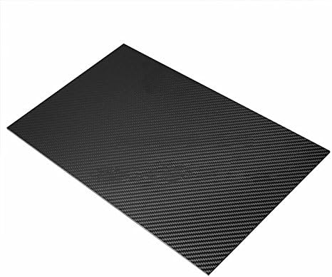Novmotor 100% 3K Carbon Fiber Plate Plain Weave Panel Sheet 400×500 1.5-5MM Thickness Glossy Surface … (3.0MM)