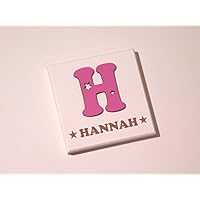 Holzbuchstaben für die Kinderzimmertür 13cm x 13cm. Tolle Kinderzimmerdekoration. Handbemaltes Unikat. Mit Wunschname individualisierbar