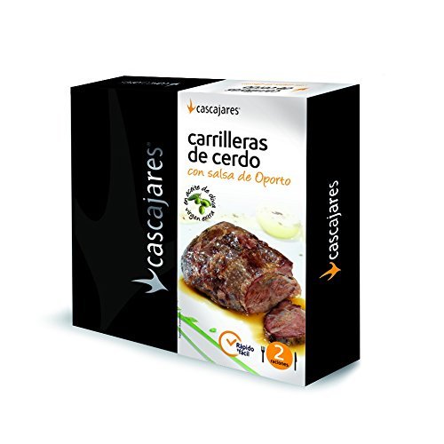 CASCAJARES - Carrilleras de Cerdo con salsa de Oporto. 4 carrilleras de cerdo y un sobre de salsa por estuche....