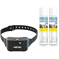 PetTec Antibark Spray Trainer Advance Antibell Erziehungshalsband mit automatischem Sprühsignal (2x Spray Geschmack Citronella)