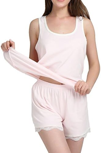 Vansiter Women Sleepwear Soft Woman Cotton Pajamas Sets Pink XL