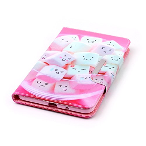 für Samsung Galaxy Tab 4 7.0 Hülle Leder Emoji Zuckerwatte Muster,SKYXD [Auto Schlaf/Wach Funktion] PU Folio Klappbar Schutzhülle [Standfunktion/Brieftasche Kartenfach/Magnet] Klapphülle mit [Katze Handyanhänger + Eingabestift] 3 in 1 Zubehör Handy Tasche Etui for Samsung Galaxy Tab 4 7.0 Zoll T230 T231 T235 Bookstyle Flip Case Leather Cover With [Stylus and Dust Plug] - 6