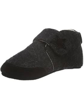 EN FANT Unisex-Kinder Felt Slipper Velcro Pantoffeln